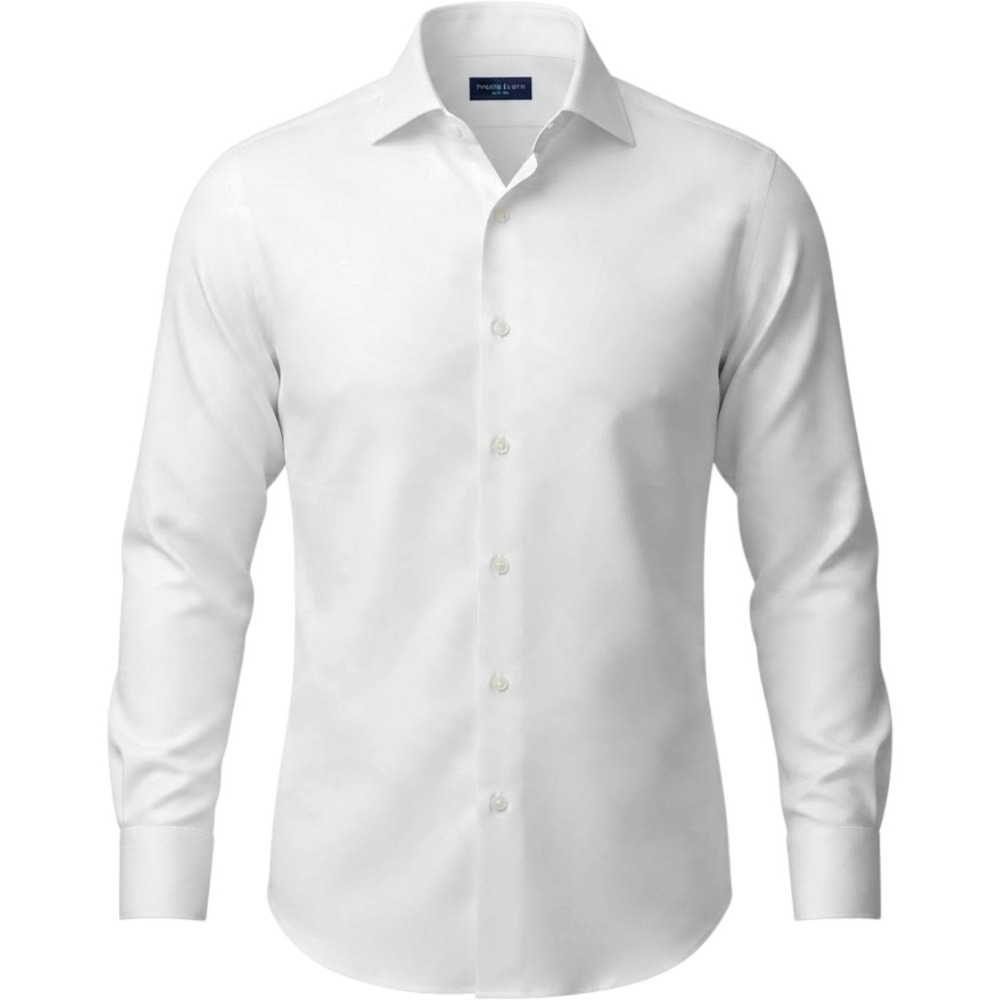 Proper Cloth Dress Shirt Non-Iron Spread Collar Mens White Solid Slim Fit 23x30